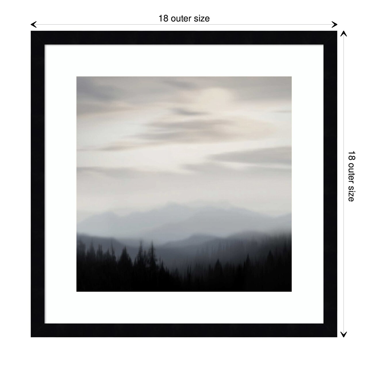 Mount McKinley Range Clouds Denali National Park Alaska 1948 by Ansel Adams Wood Framed Wall Art Print